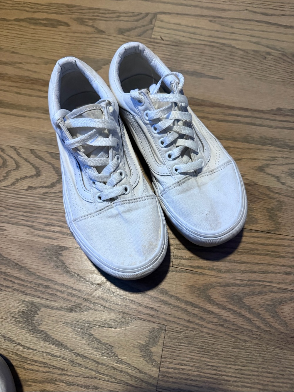 Vans White Low-Top Canvas Sneakers